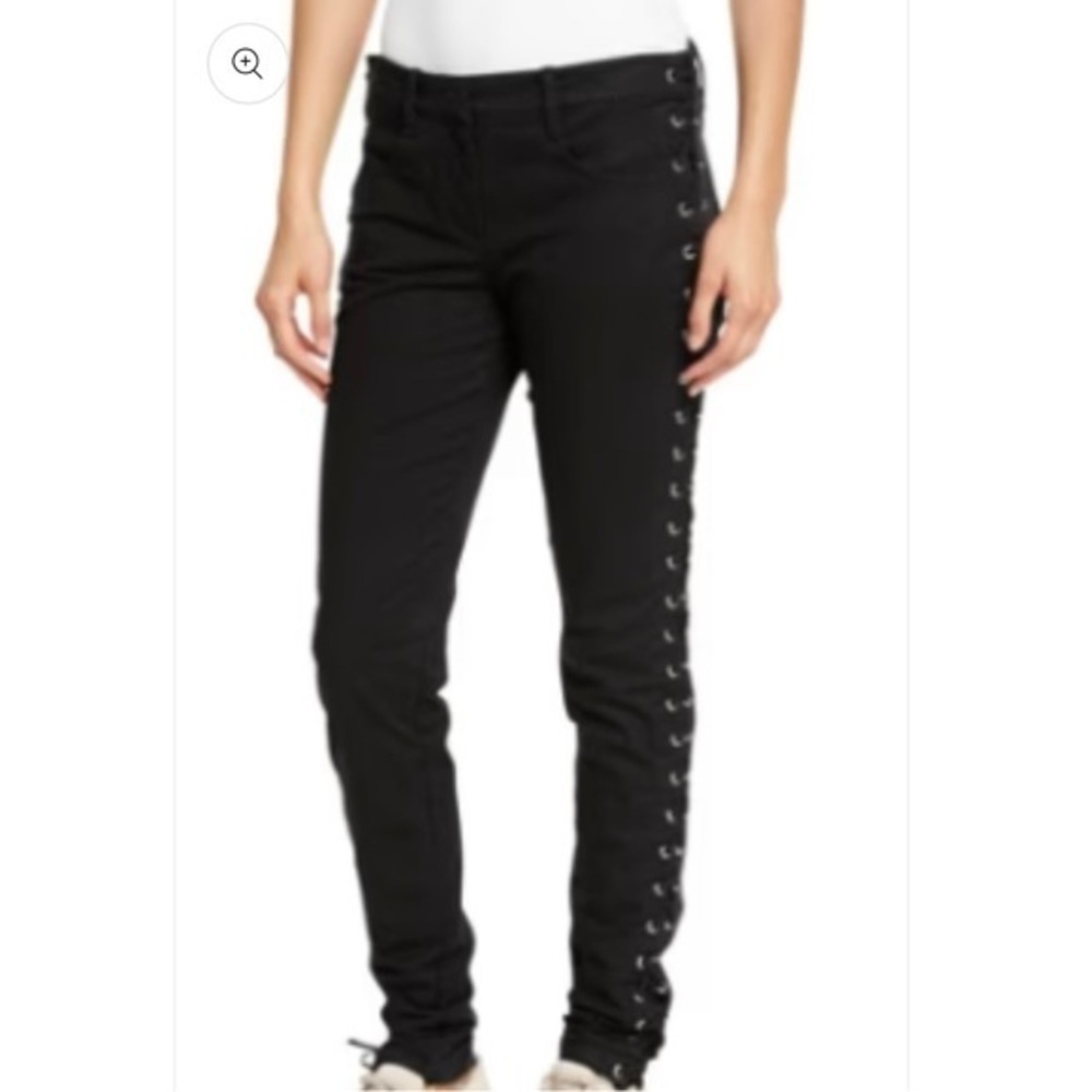 ALC Dent Lace‎ Up Skinny Jeans size 0